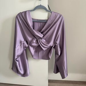Purple Zara satin top